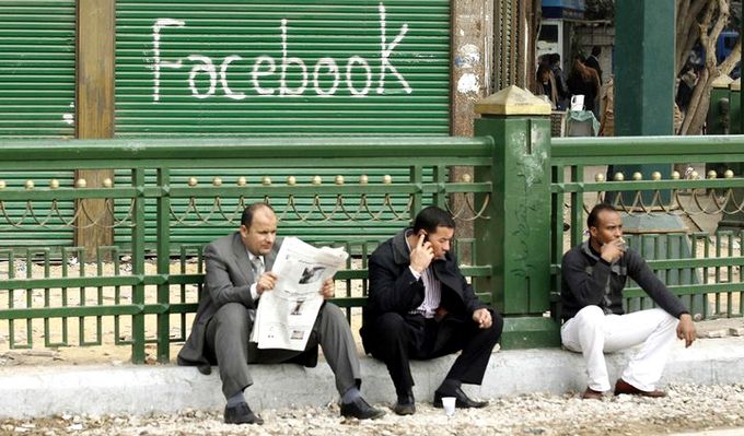 Facebook in Tahrir square by InsideOut Today, on Flickr